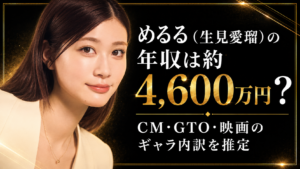 めるる（生見愛瑠）の年収は約4,600万円？CM・GTO・映画のギャラ内訳を推定