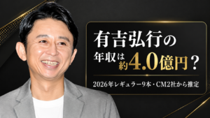 有吉弘行の年収は約4.0億円？2026年レギュラー9本・CM2社から推定