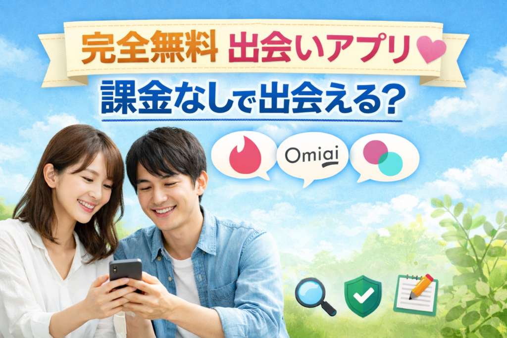 完全無料 出会 アプリ 課金なしで本当に出会える